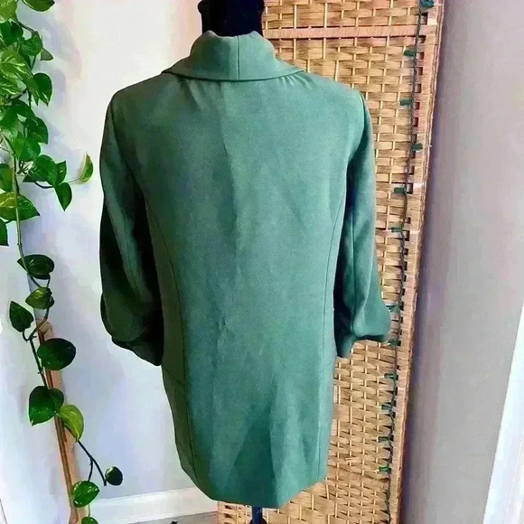 Doncaster Olive Green Ruched Sleeve Blazer - Picture 5 of 11